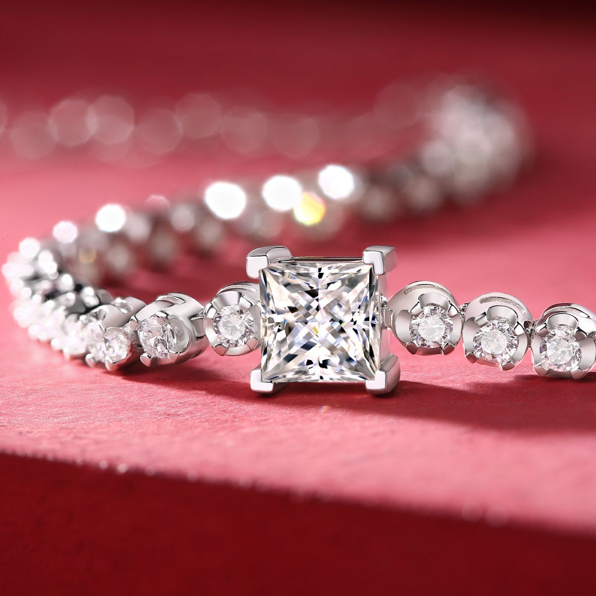 Moissanite Luxury Bracelet – Sterling Silver Sparkle