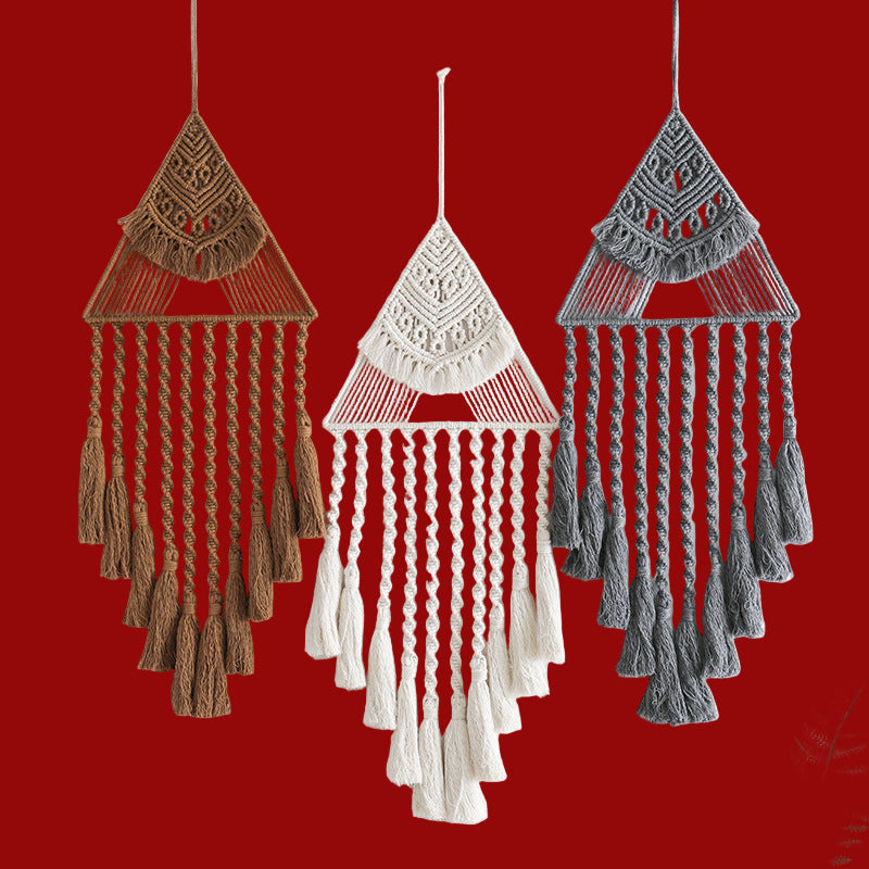 Handwoven Home Decor Triangle Dream Catcher Pendant