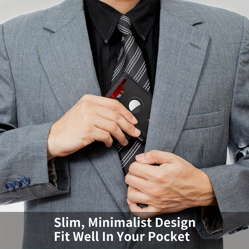 Slim RFID Leather Bifold Wallet with Money Clip
