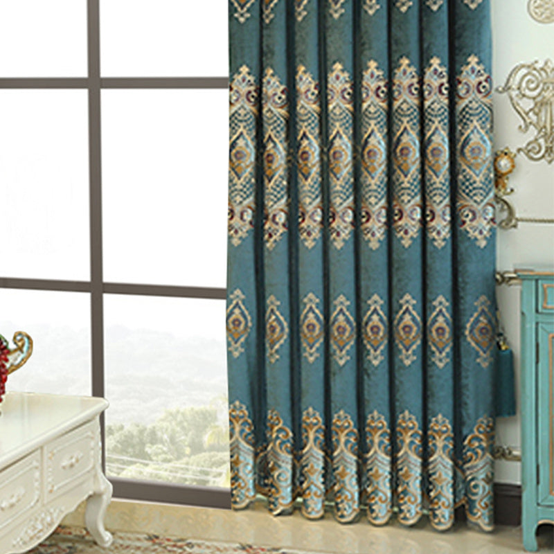 Luxury Embroidered Blackout Curtains – 2-Piece
