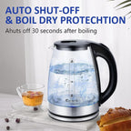 1.8L Glass Electric Kettle with LED Light