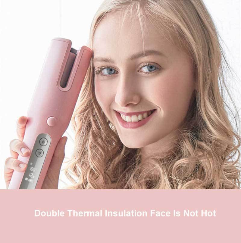 Wireless Automatic Hair Curler – USB Rechargeable, LCD Display, Ceramic Heating