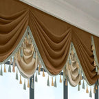 Luxury Velvet Splicing Curtains – Retro Villa Style