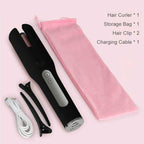 Wireless Automatic Hair Curler – USB Rechargeable, LCD Display, Ceramic Heating