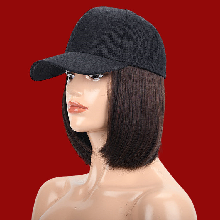 Wig Hat Wig Integrated Bob Head