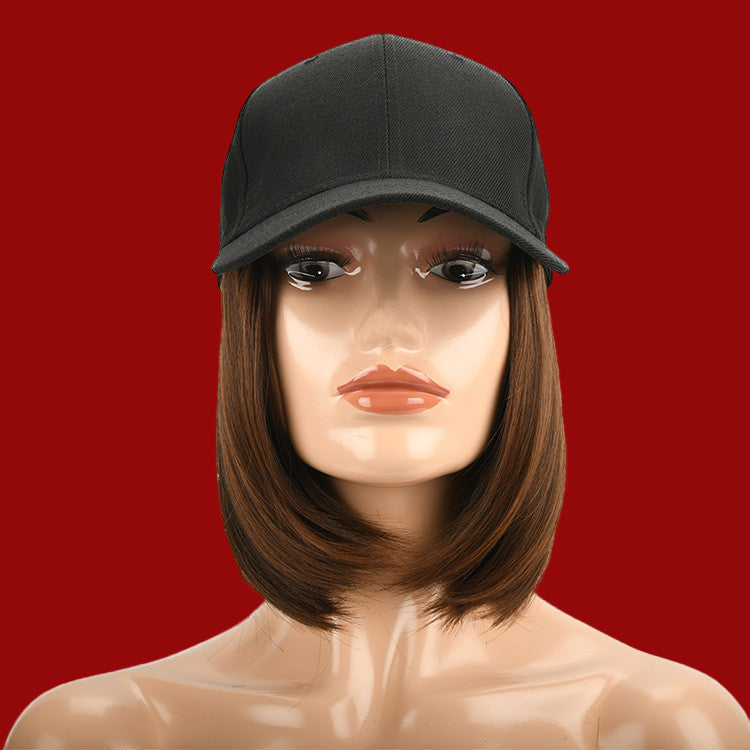 Wig Hat Wig Integrated Bob Head