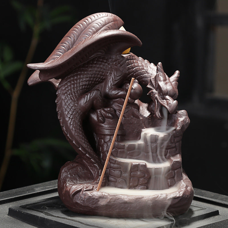 Dragon Zisha Ceramic Incense Burner