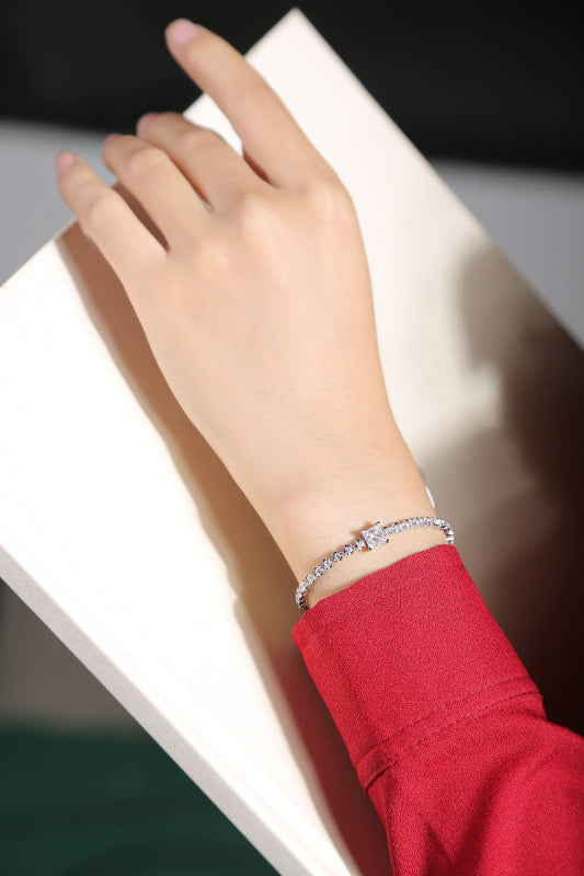 Moissanite Luxury Bracelet – Sterling Silver Sparkle