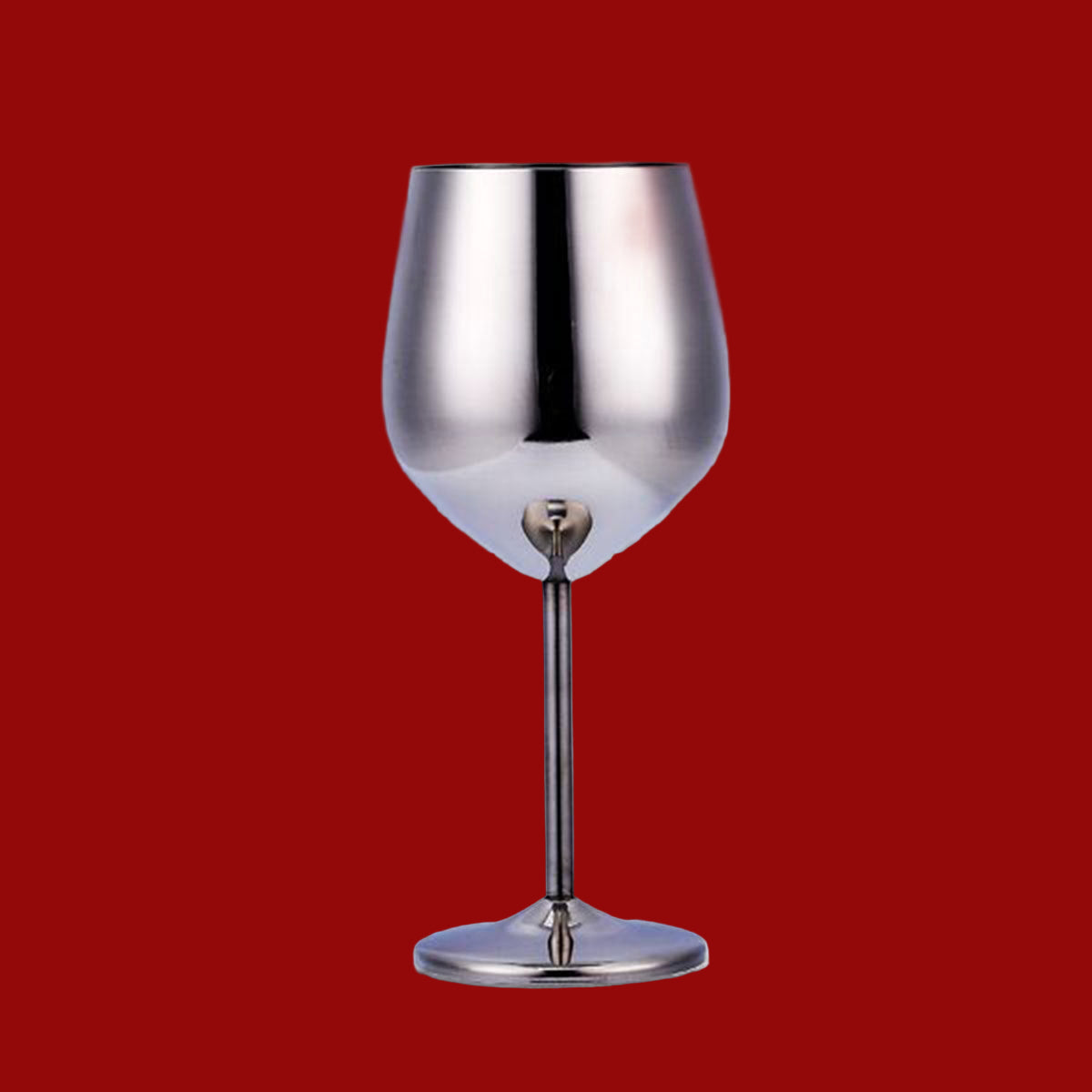 Stainless steel wine glass