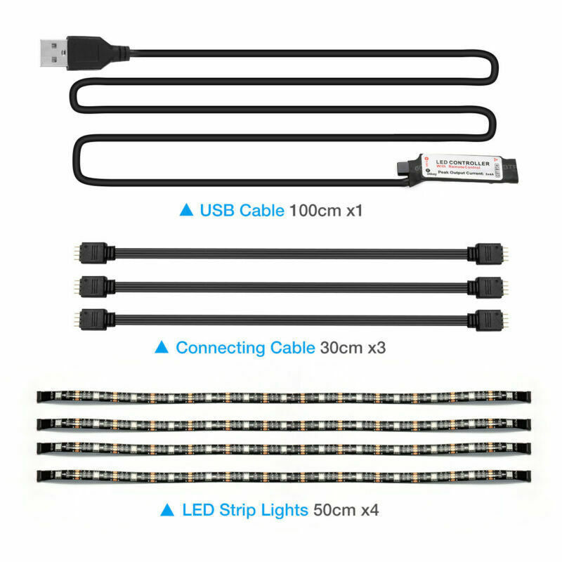 USB RGB LED Strip Light Kit