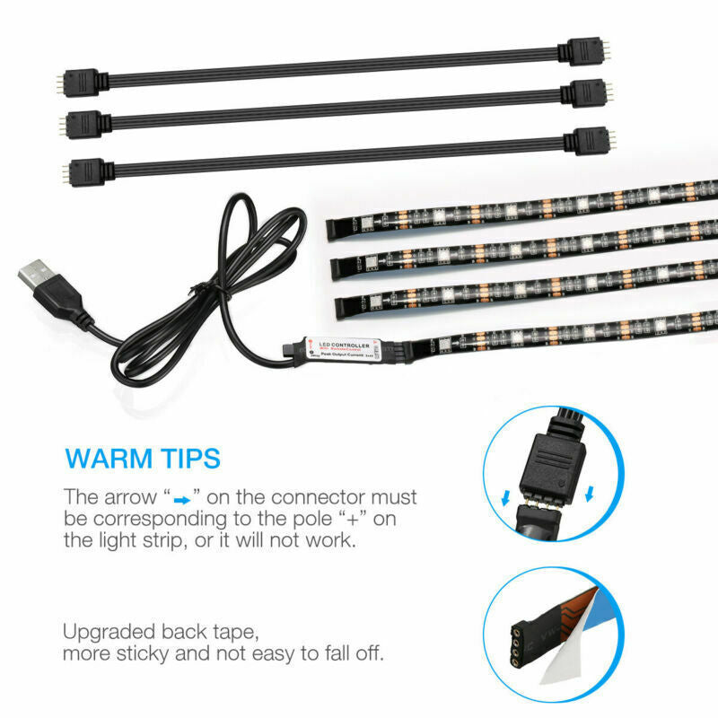 USB RGB LED Strip Light Kit