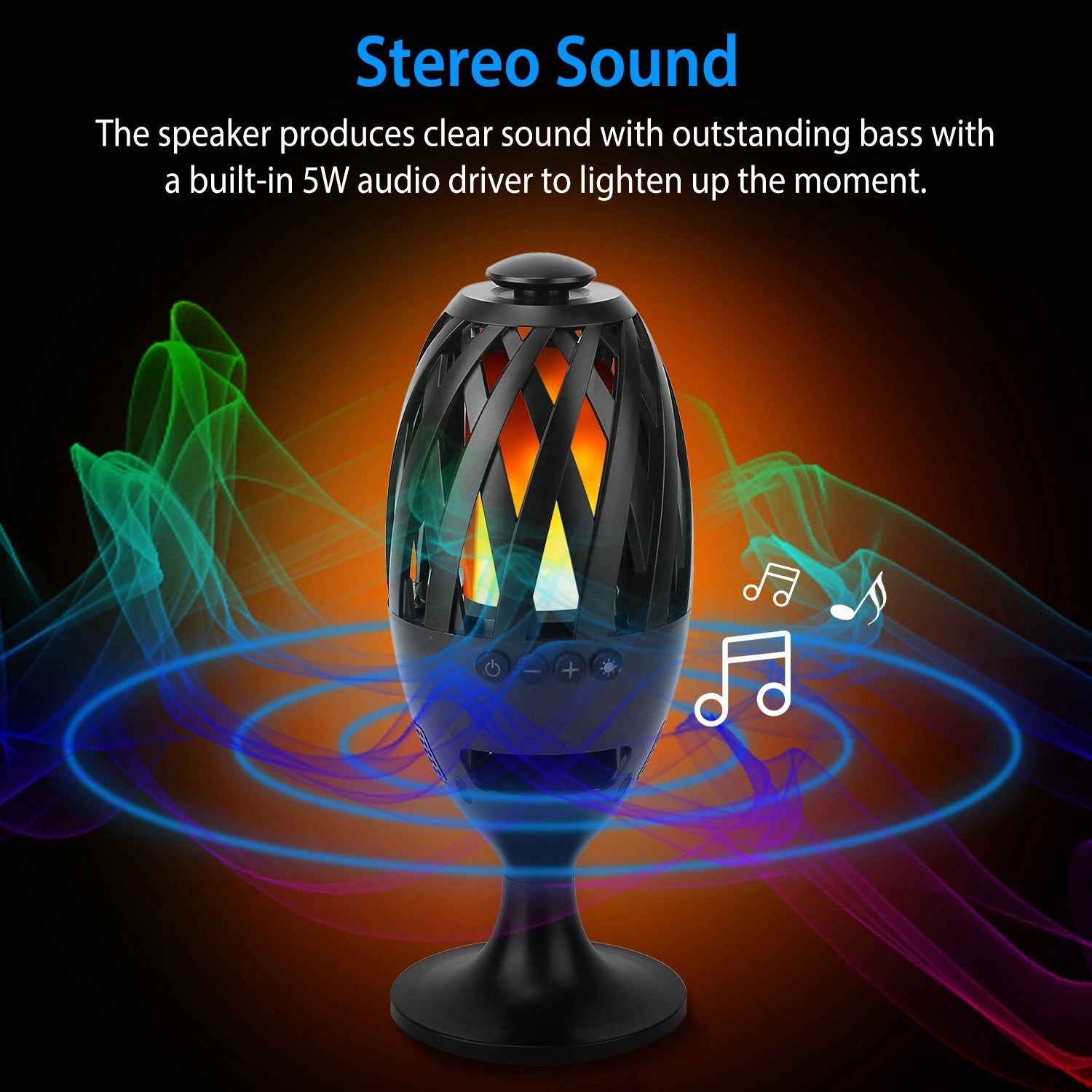 LED Flame Torch Bluetooth Speaker