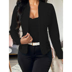 Elegant Lace Contrast Casual Jacket