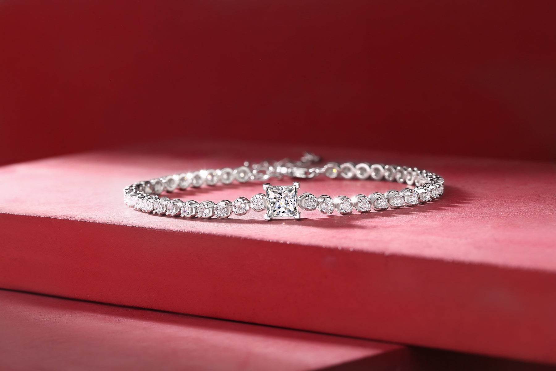 Moissanite Luxury Bracelet – Sterling Silver Sparkle