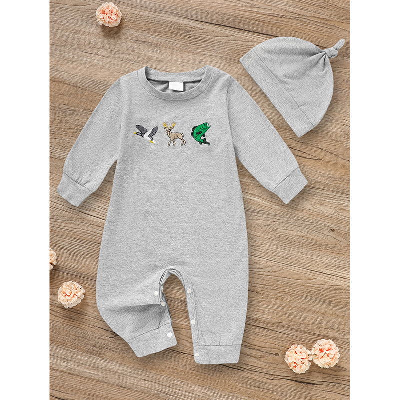 Baby Boy Long Sleeve Romper Set