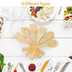 6Pcs Bamboo Wooden Cooking Utensil Set