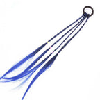 Colorful Braided Hair Extensions with Elastic Band