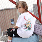 Children's sports printed T-shirt