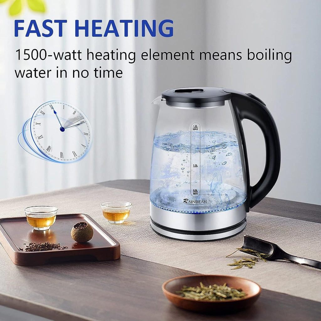 1.8L Glass Electric Kettle with LED Light