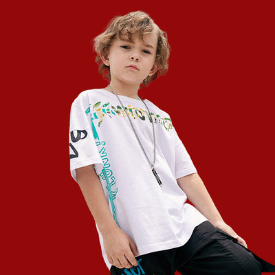 Children's sports printed T-shirt