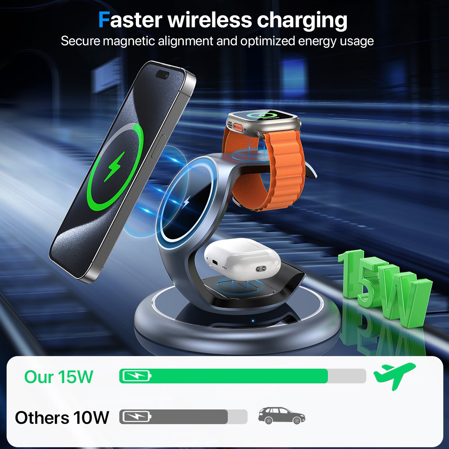 3-in-1 MagSafe Wireless Charging Station
