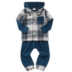 Toddler Boy Plaid Hoodie & Pants Set