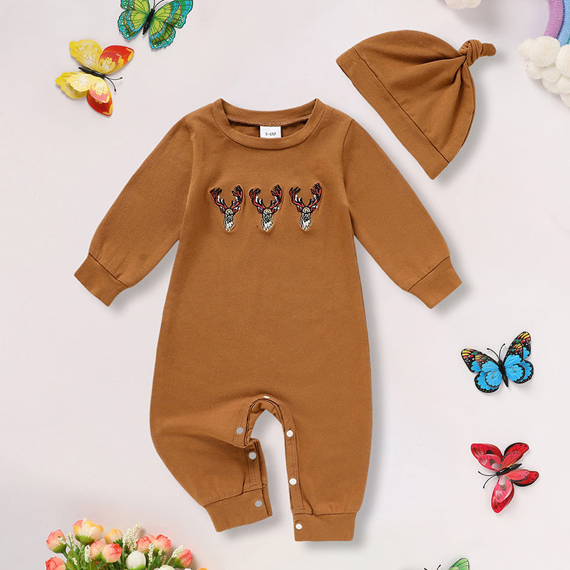 Baby Boy Long Sleeve Romper Set