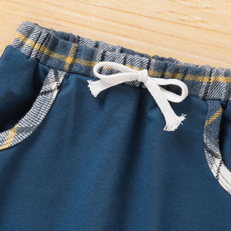 Toddler Boy Plaid Hoodie & Pants Set