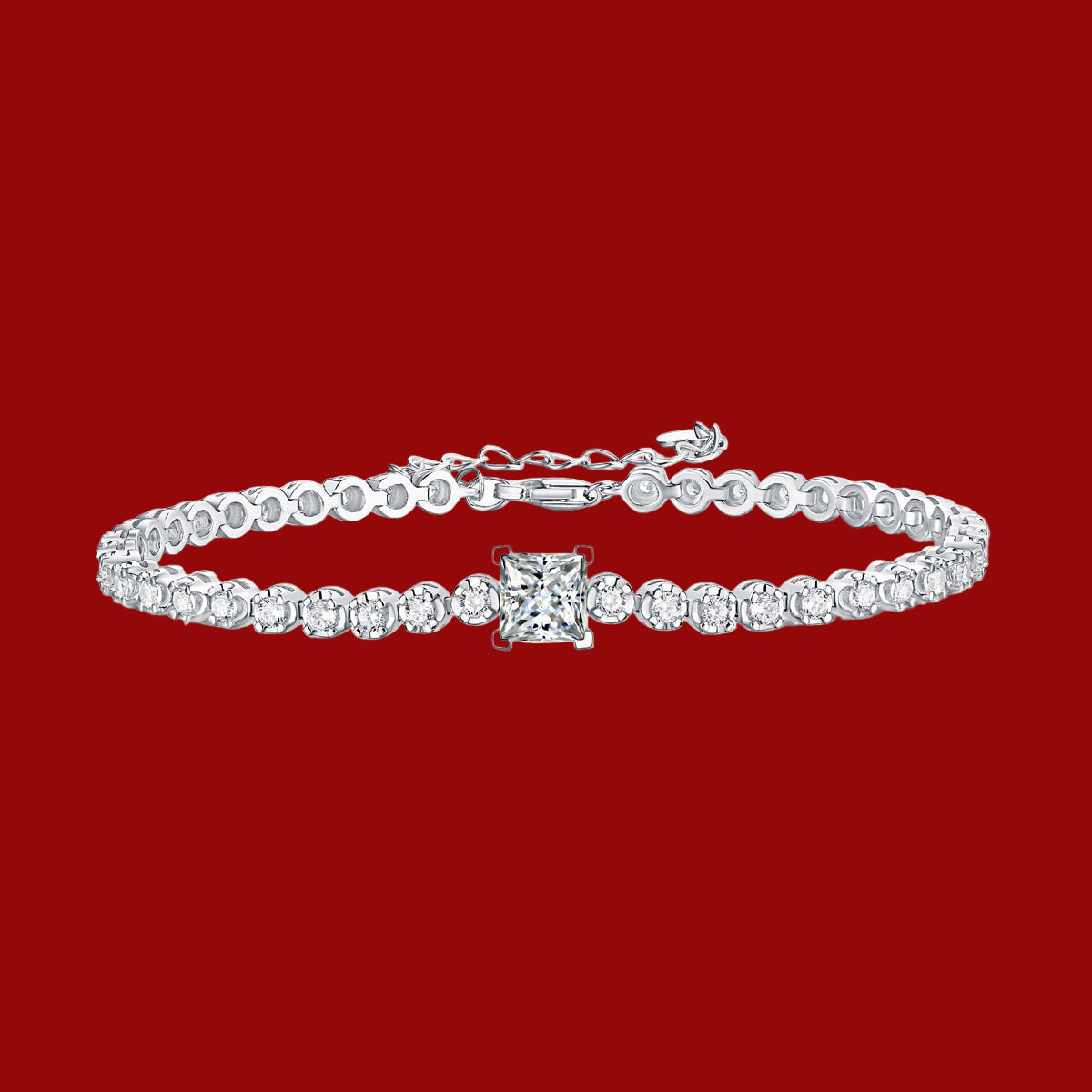 Moissanite Luxury Bracelet – Sterling Silver Sparkle