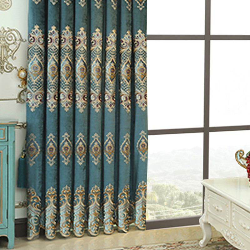 Luxury Embroidered Blackout Curtains – 2-Piece
