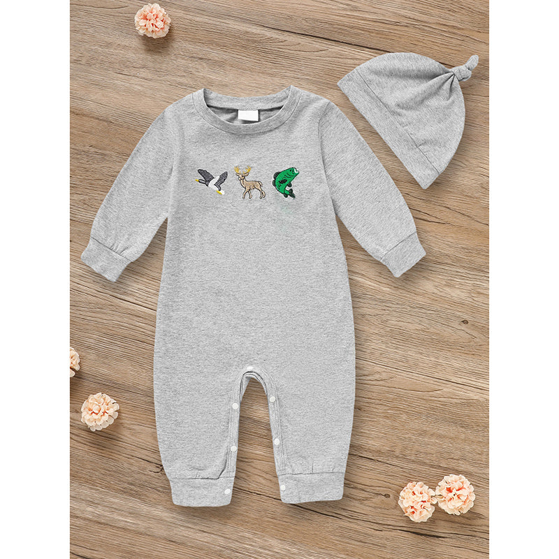 Baby Boy Long Sleeve Romper Set