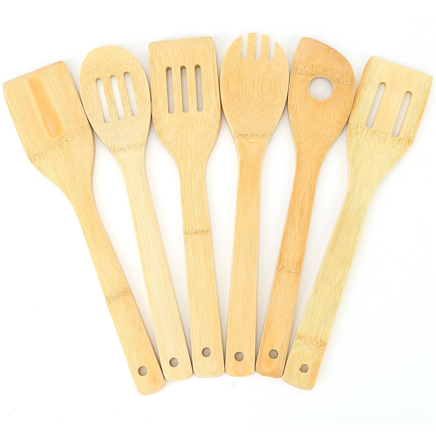 6Pcs Bamboo Wooden Cooking Utensil Set