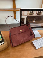 Commuter's All-matching Shoulder Messenger Bag Suede Portable