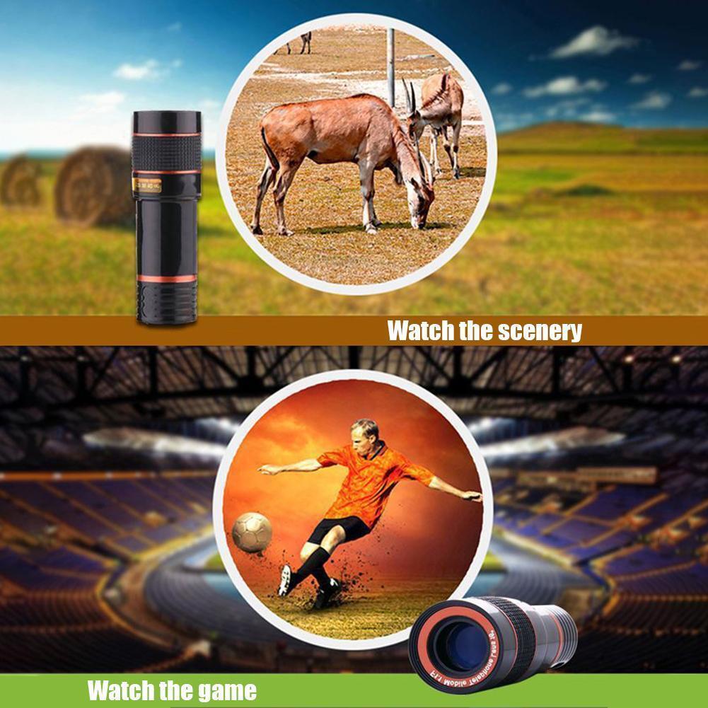 HD 8X Clip-On Zoom Lens for Mobile Phones