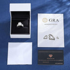 5ct Moissanite Engagement Ring – Sterling Silver, D Color VVS1