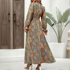 Women’s Retro Geometric Print Maxi