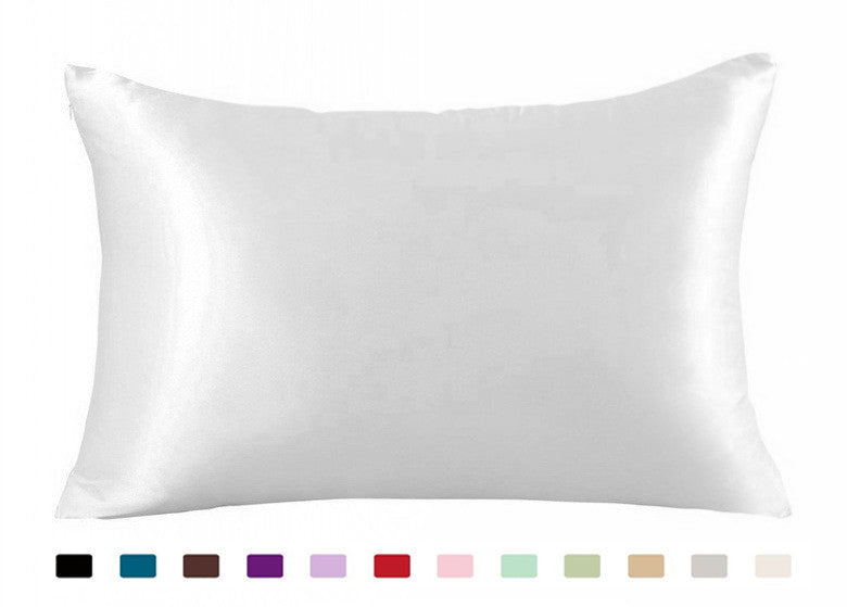 Satin Ice Silk Pillowcase – Solid Color
