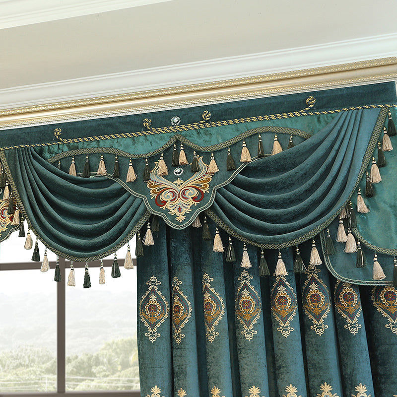 Luxury Embroidered Blackout Curtains – 2-Piece