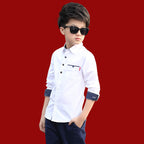 Trendy Kids Lapel Shirt with Polka Dots