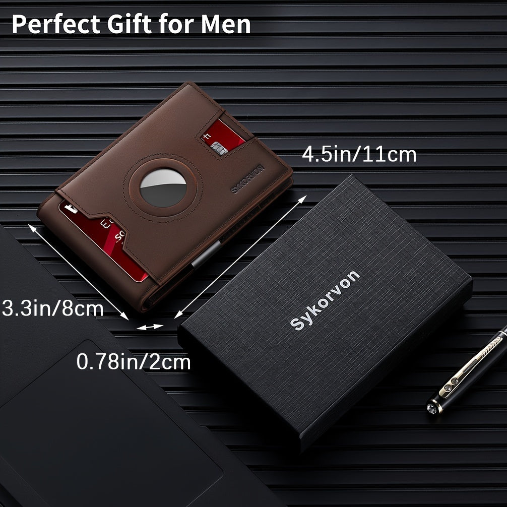 Slim RFID Leather Bifold Wallet with Money Clip