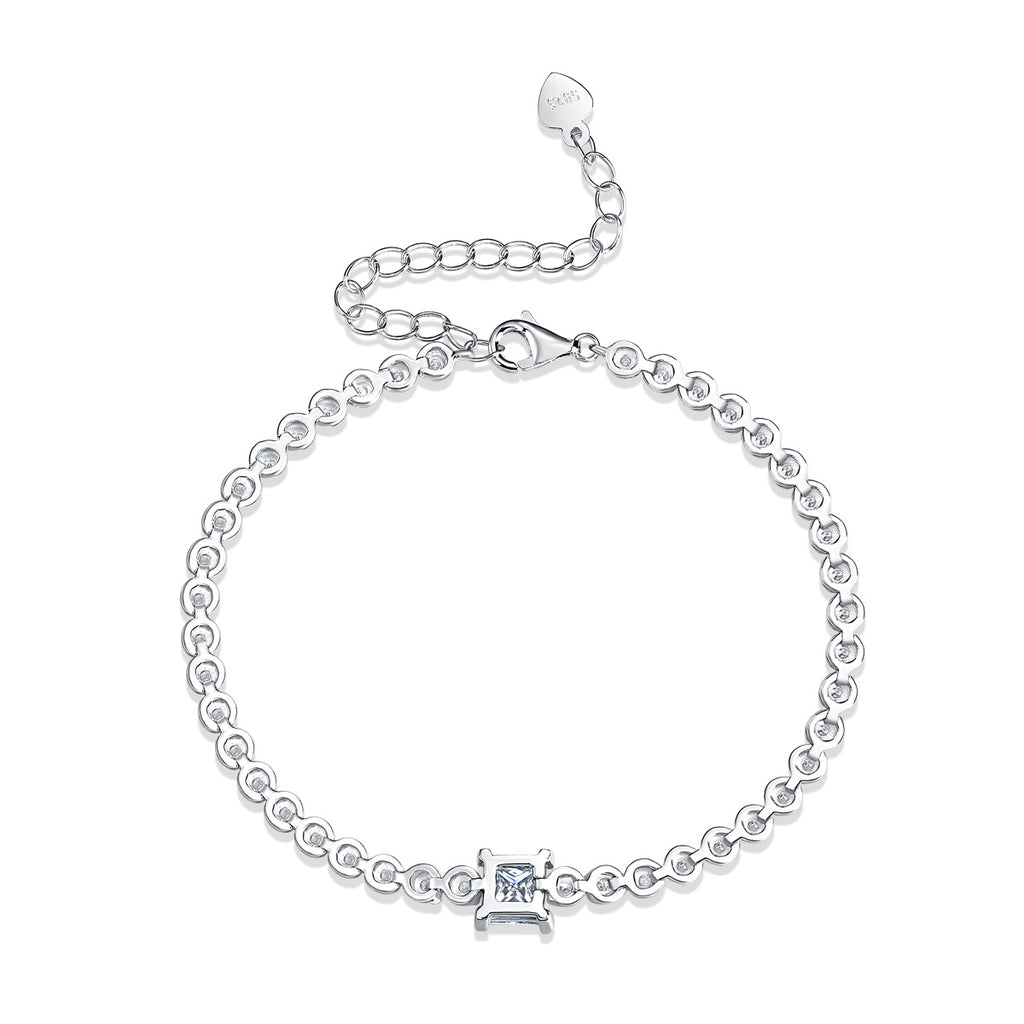 Moissanite Luxury Bracelet – Sterling Silver Sparkle
