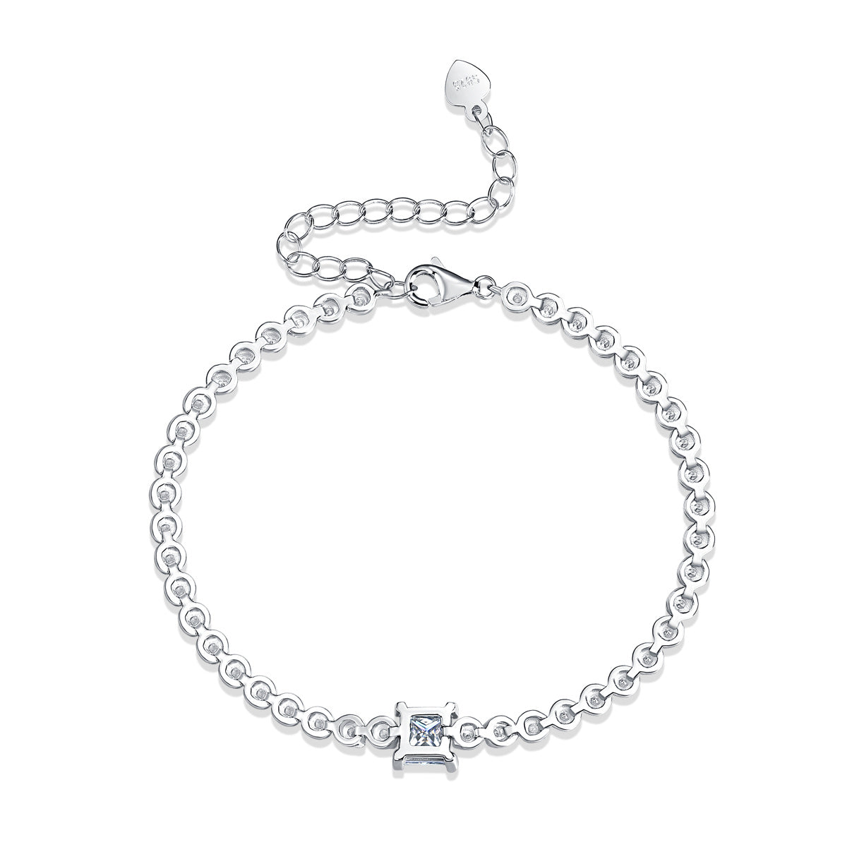 Moissanite Luxury Bracelet – Sterling Silver Sparkle
