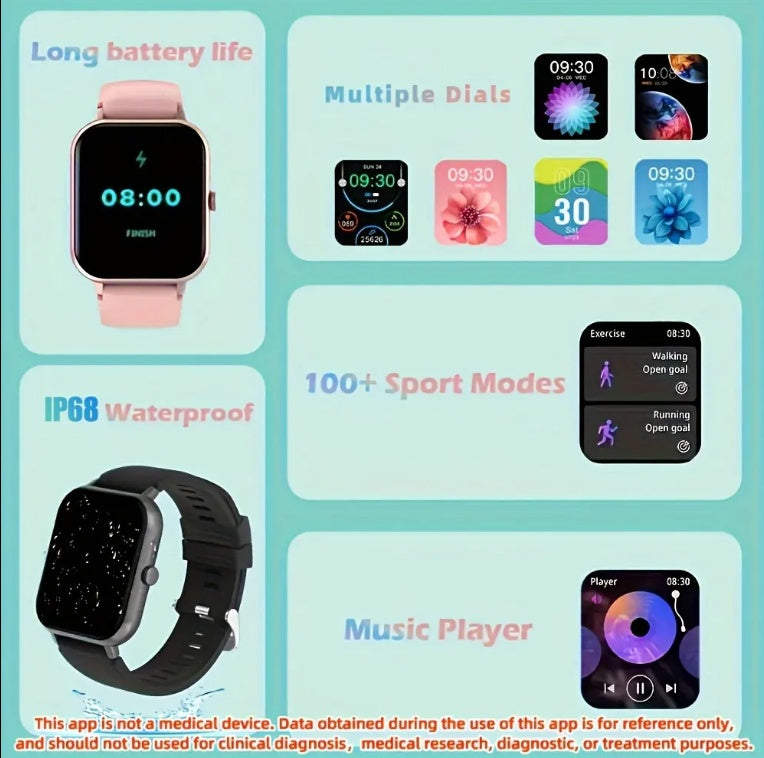 ZL54CJ Square Fitness Smartwatch