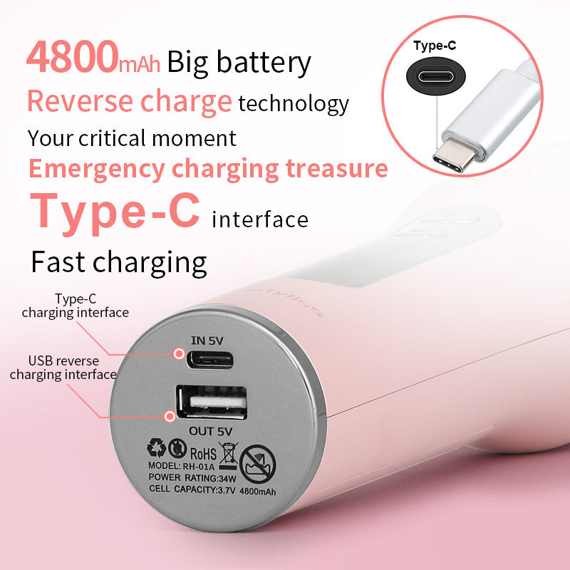 Wireless Automatic Hair Curler – USB Rechargeable, LCD Display, Ceramic Heating