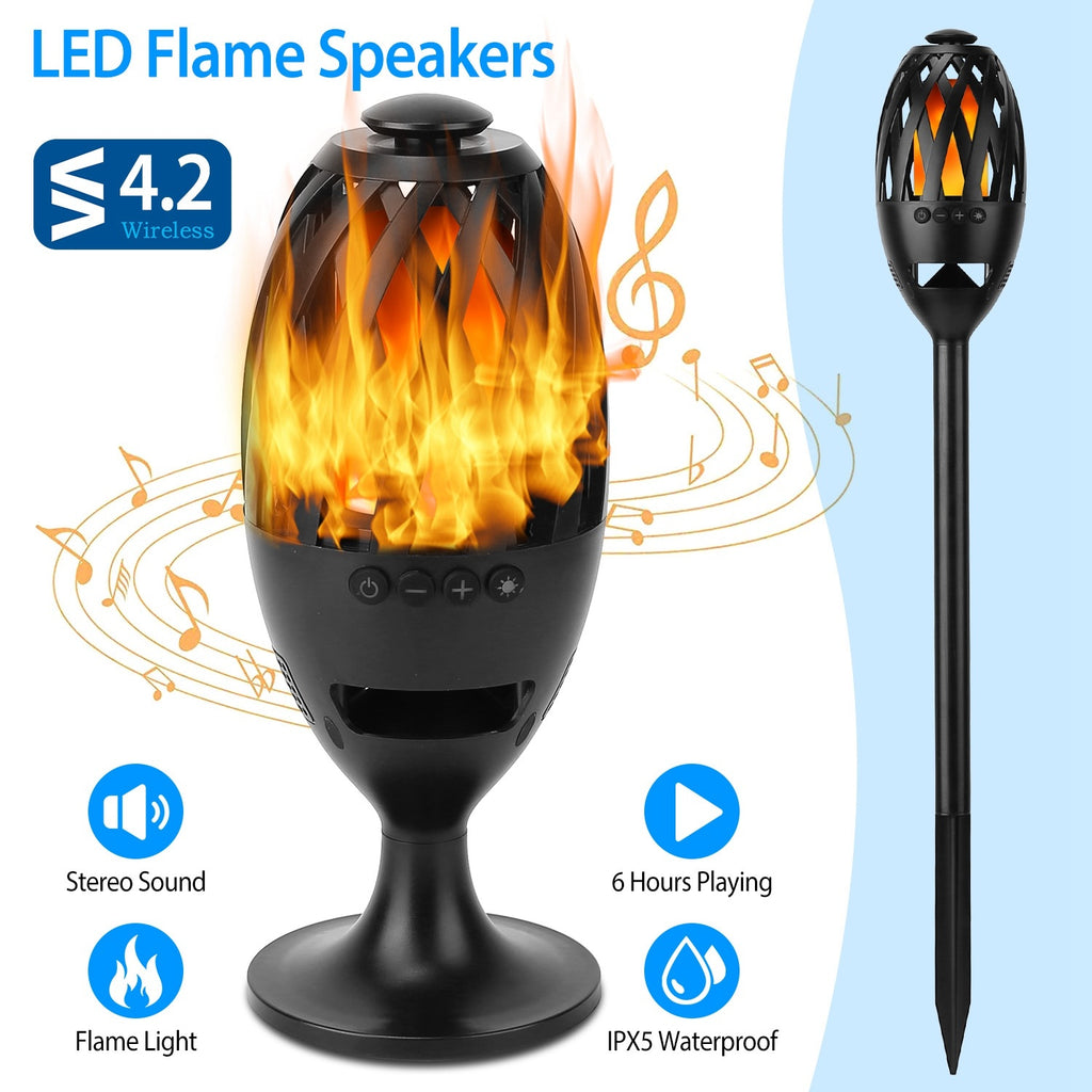 LED Flame Torch Bluetooth Speaker