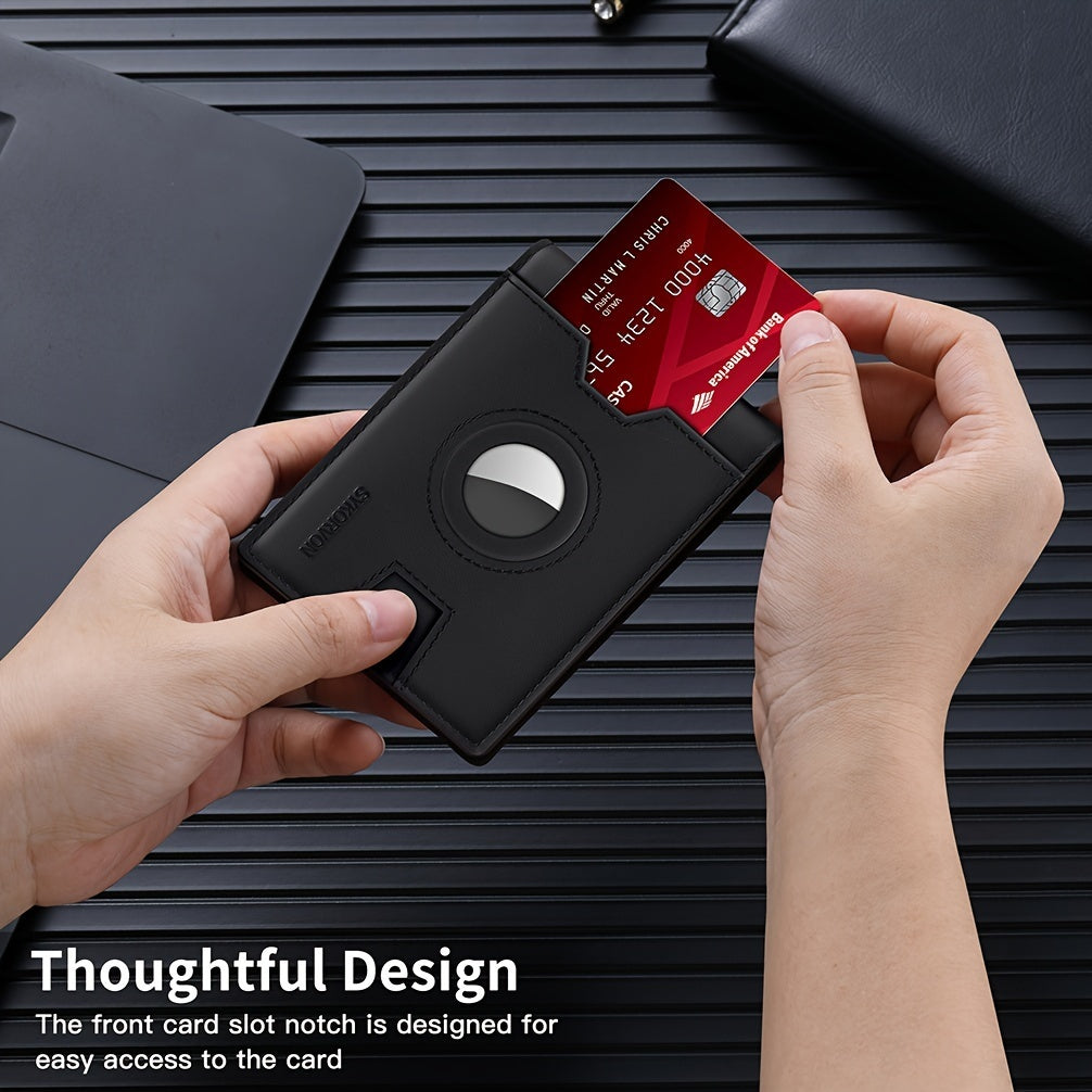 Slim RFID Leather Bifold Wallet with Money Clip