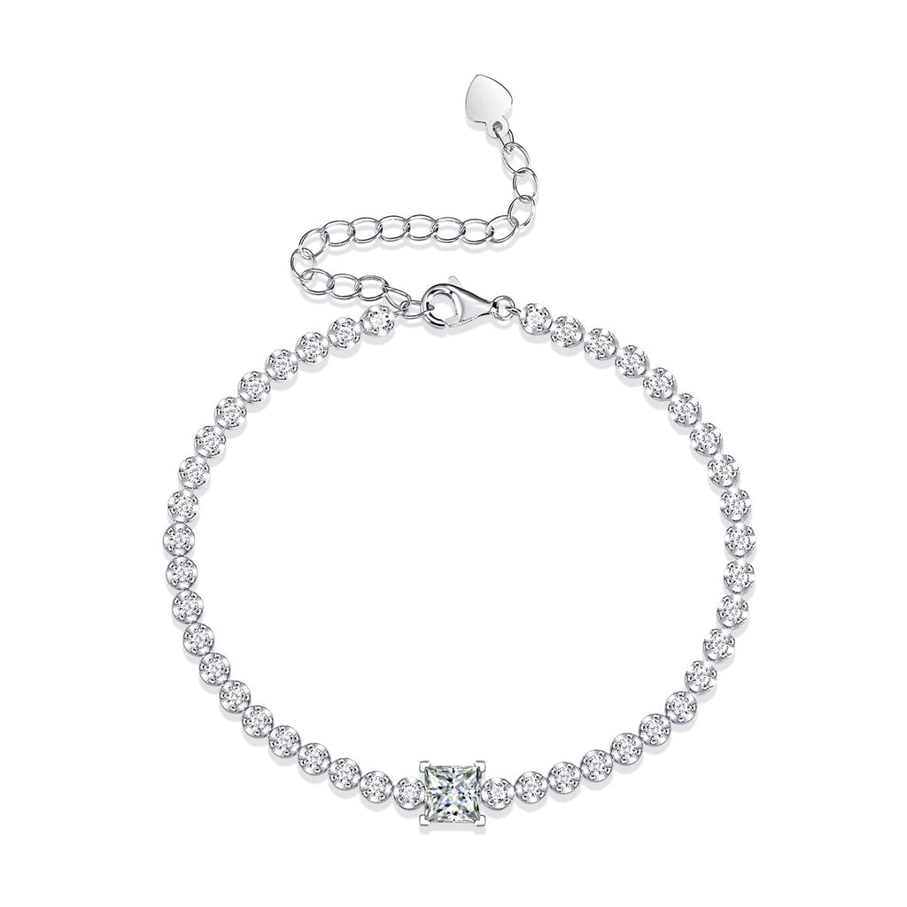 Moissanite Luxury Bracelet – Sterling Silver Sparkle