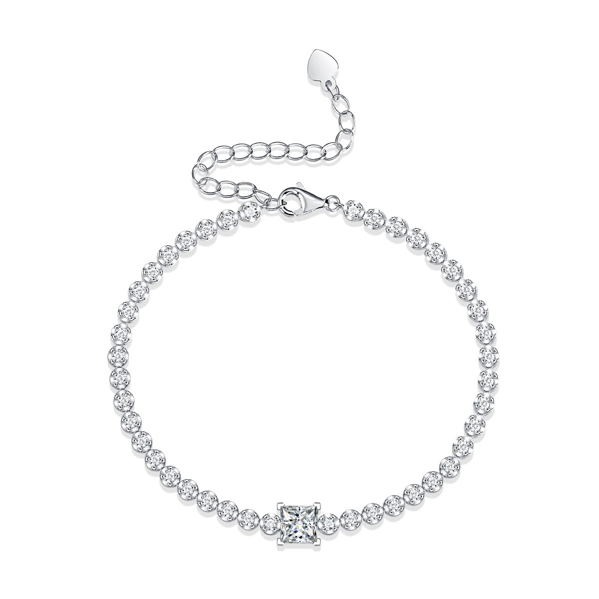 Moissanite Luxury Bracelet – Sterling Silver Sparkle