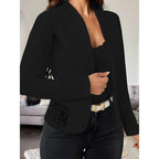 Elegant Lace Contrast Casual Jacket
