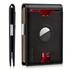 Slim RFID Leather Bifold Wallet with Money Clip